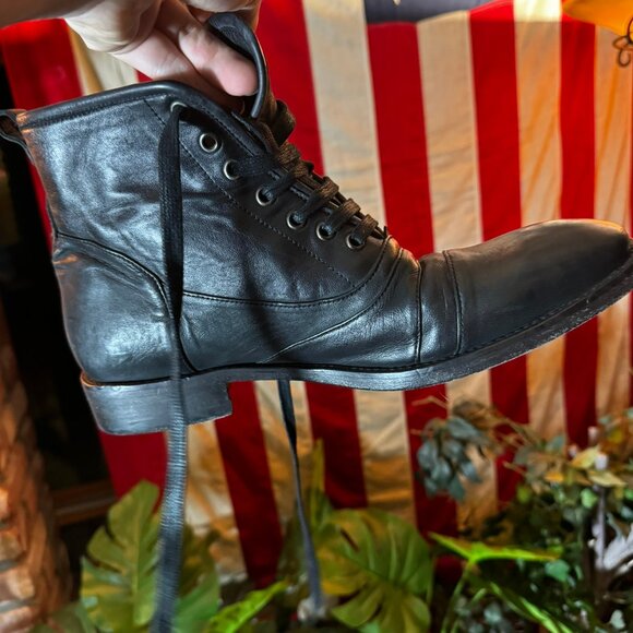 $698 JOHN VARVATOS Fleetwood Black BOOTS (sz 8.5) - Picture 8 of 10